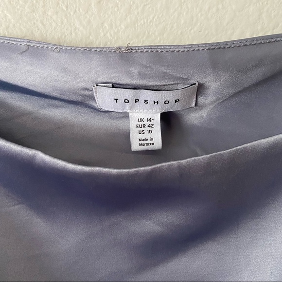 TOPSHOP Gray Silky Tie Camisole Top - Picture 14 of 15